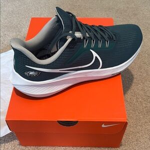 Nike Dark Green and White Athletic Shoes
